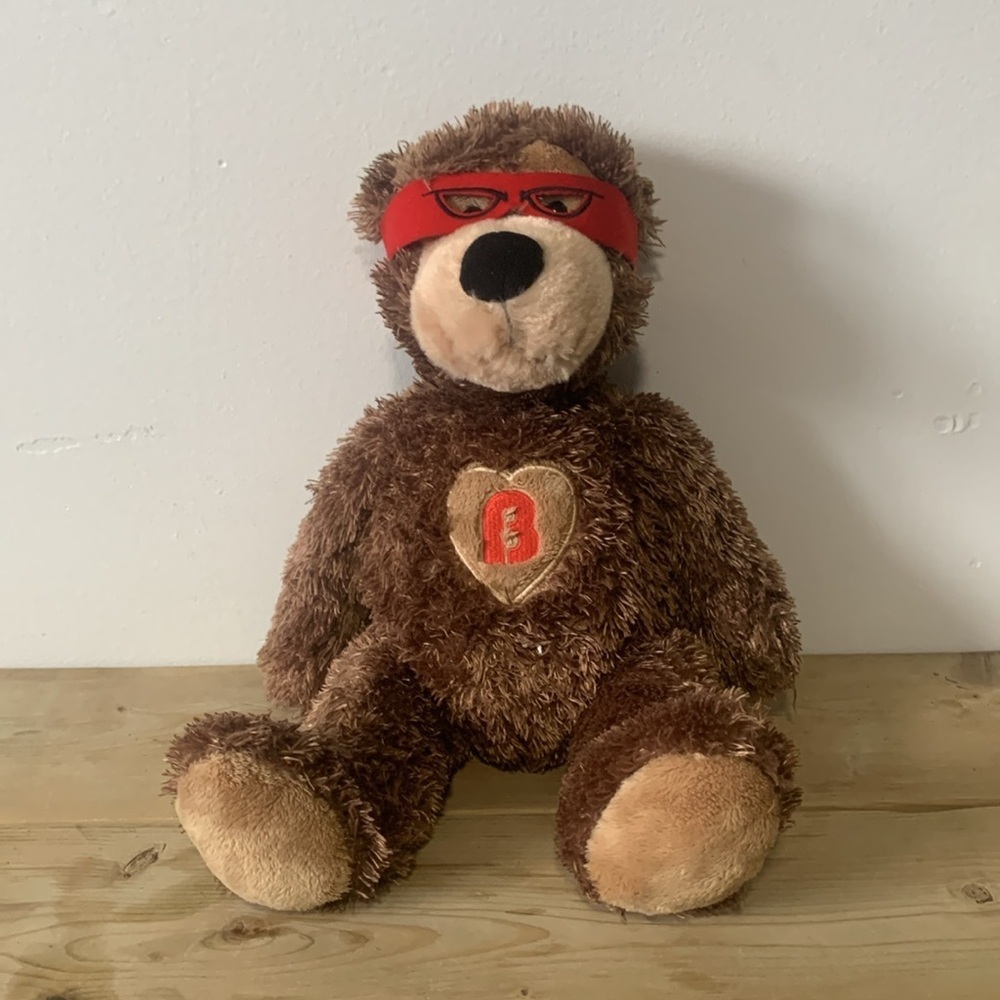 GUND Superhero Brickley The Brick Mascot Bear Plush Stuffed Animal Toy